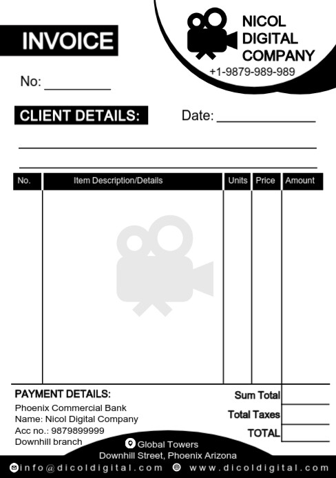 Invoice Delivery Receipt business template | PosterMyWall