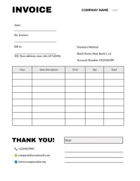 Invoice Flyer (US Letter) template