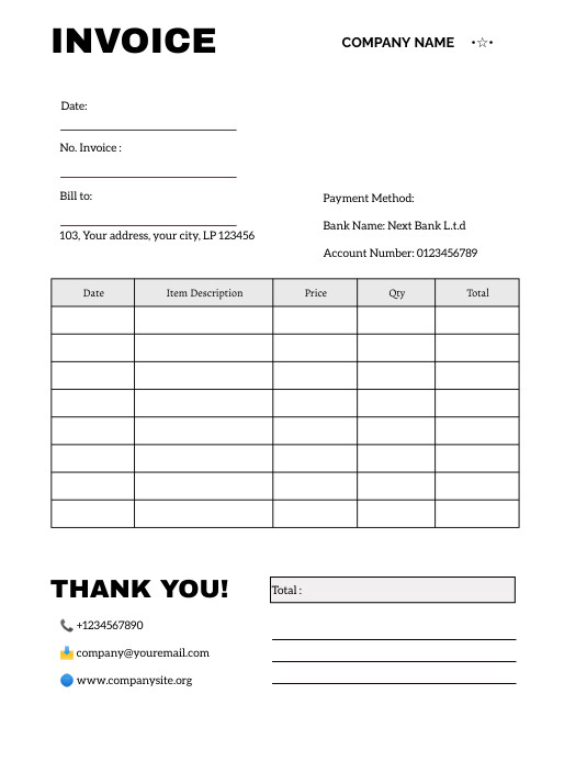 Invoice To Copy Copy of Invoice | PosterMyWall