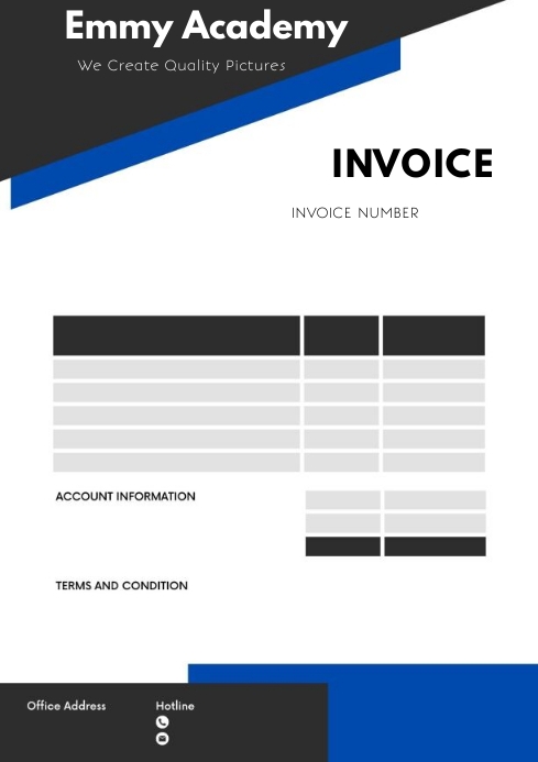 Invoice Design Template | PosterMyWall