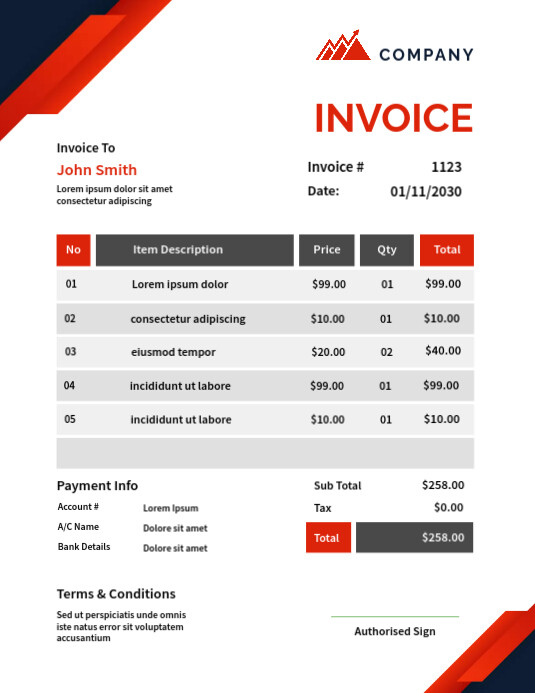 White Invoice Flyers Template | PosterMyWall