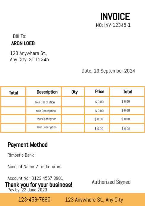 Invoice Flyer Template | PosterMyWall