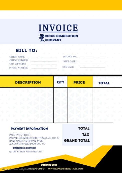 invoice receipt design, Receipt template desi A4