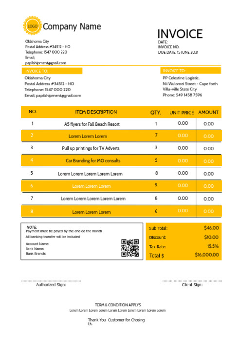 Copy of Invoice Receipt template 8 | PosterMyWall