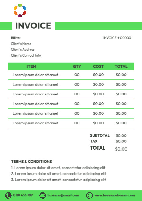 Example A5 Receipt Invoice receipt template design | PosterMyWall