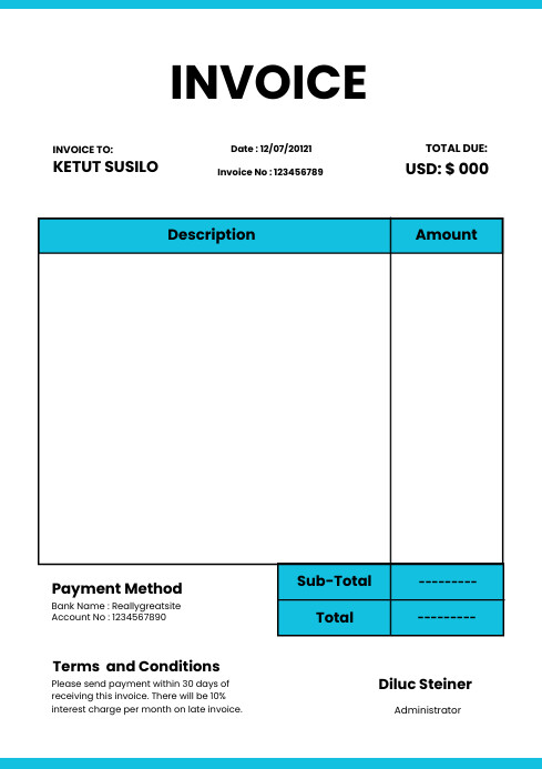 Invoice Template A4