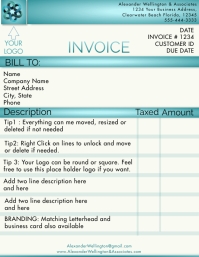 Gold Metallic Effect Invoice Template | PosterMyWall