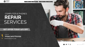 Computer and Phone Repair Digitalt display Template