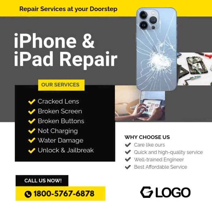 Copy of iPhone & Ipad repair instagram | PosterMyWall
