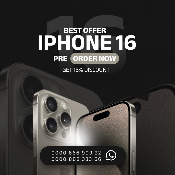 Iphone Post iphone 16 Template | PosterMyWall