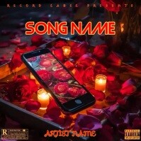 FIRE ROSES ALBUM SONG MIXTAPE COVER TEMPLATE | PosterMyWall