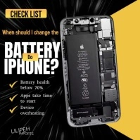 Iphone Battery Health สี่เหลี่ยมจัตุรัส (1:1) template