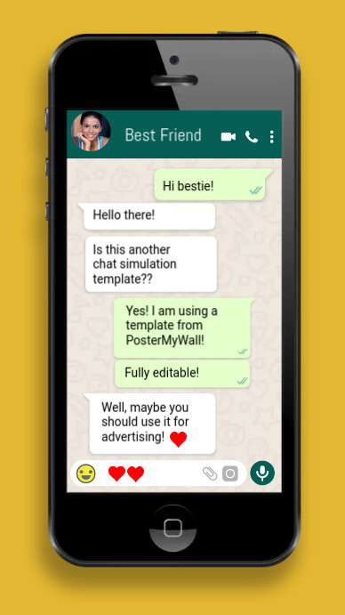 Iphone Phone Whatsapp Chat Simulation Story Template Postermywall Iphone Phone Whatsapp Chat Simulation Story Template Postermywall