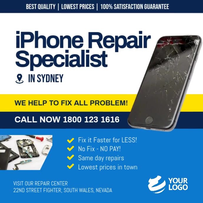 Copy of iPhone repair services instagram | PosterMyWall