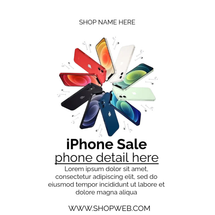 Iphone sale โพสต์บน Instagram template