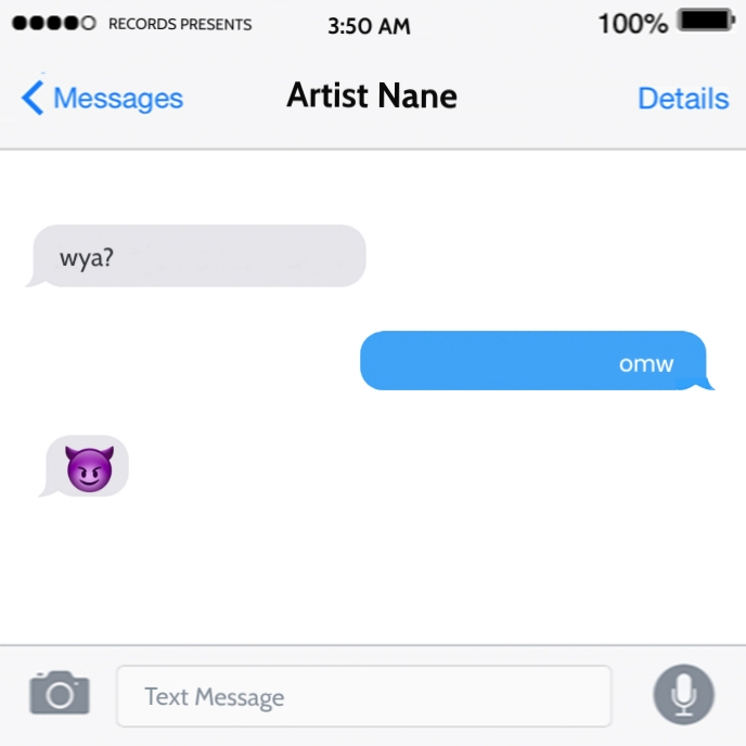 iPhone text message album cover design Template | PosterMyWall