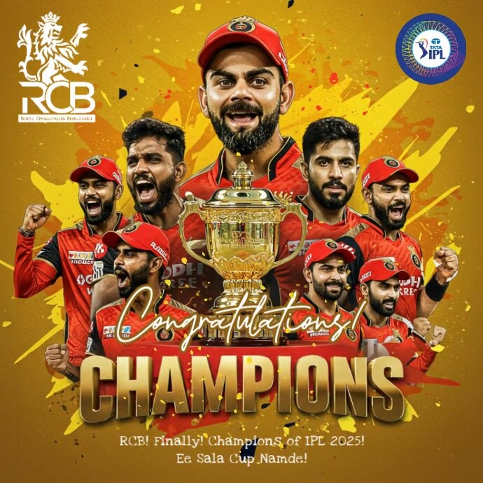 IPL 2025 Winner Template | PosterMyWall