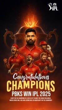IPL 2025 Winner Template | PosterMyWall