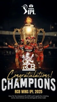 IPL Champions 2025 Instagram Story template