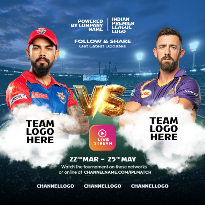 Copy Of IPL Cricket Live Matches Post Template PosterMyWall copy-of-ipl-cricket-live-matches-post-template-postermywall