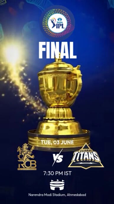 Ipl Final Match Day Schedule Instagram Reel Template | PosterMyWall