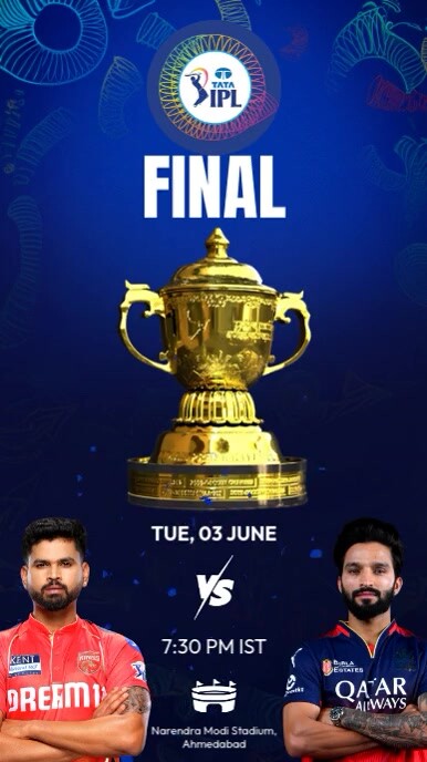 IPL Final Match Schedule Instagram Reel Template | PosterMyWall