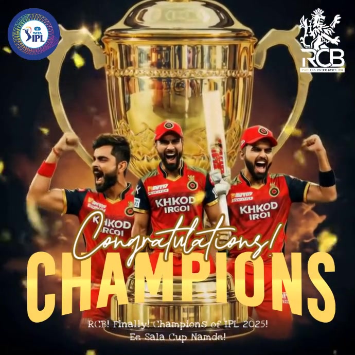 IPL Winner 2025 Template | PosterMyWall