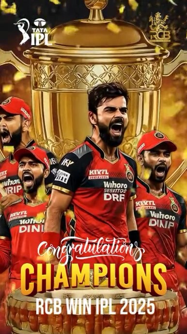 IPL Winner Greetings Reel Instagram template