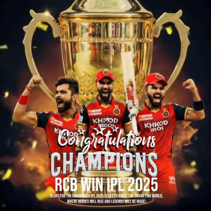 IPL Winner Greetings Template | PosterMyWall