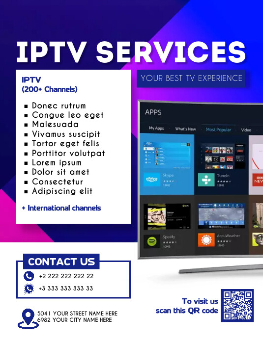 IPTV SERVICES Template | PosterMyWall
