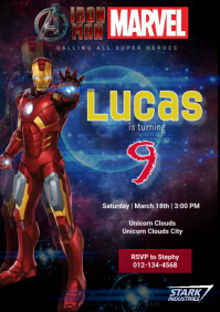 Iron man Birthday Template | PosterMyWall