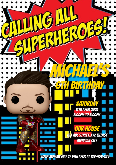 Iron Man Birthday Invitation Template | PosterMyWall