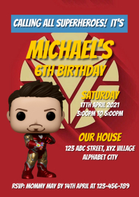 Iron Man Birthday Invitation Template | PosterMyWall