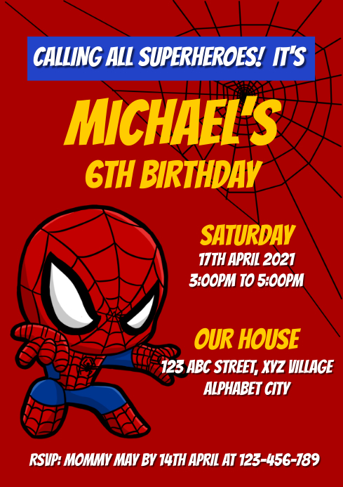 Modele Invitation Anniversaire Spiderman Postermywall Modele Invitation Anniversaire Spiderman Postermywall