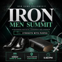 Iron Men Faith Leadership Summit Post Instagram template