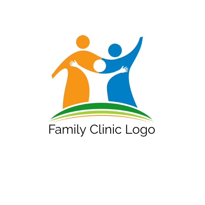 Isaac Family Clinic Logo, cartoon family Template | PosterMyWall