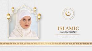 Hvid Islamic Background Digitale display Template