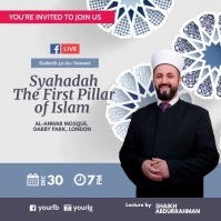 Islamic lecture Facebook Live Instagram Post template