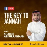 Islamic lecture Facebook Live Instagram Post template