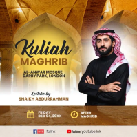 Islamic lecture Facebook Live Template Instagram Plasing