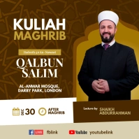 Islamic lecture Facebook Live Template Instagram Post