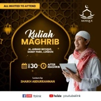 Islamic lecture Facebook Live Template โพสต์บน Instagram