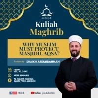 Islamic lecture Facebook Live Template โพสต์บน Instagram