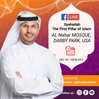 Islamic lecture Live Instagram Post template