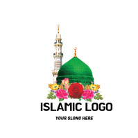 White Islamic Logo Design Logo Template