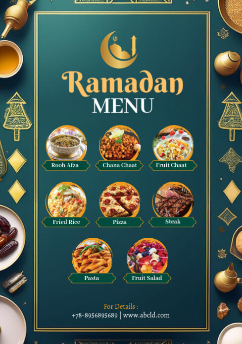 Islamic Menu เทมเพลต | PosterMyWall