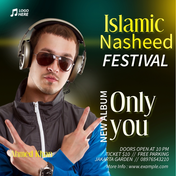Islamic Nasheed Festival Instagram Post template