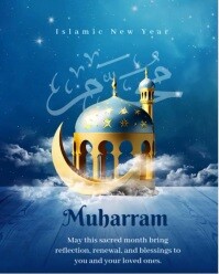 ISLAMIC NEW YEAR MUHARRAM 2026 Instagram Portrait template