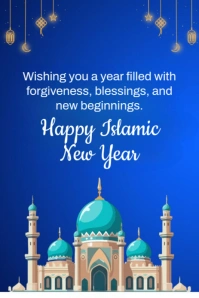 Islamic new year/muharram Grafica Pinterest template