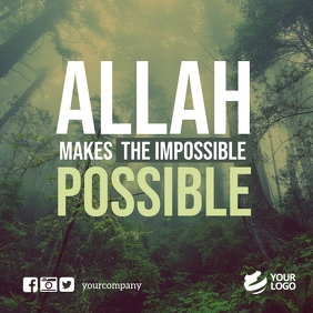Islamic Quotes Instagram Facebook Template | PosterMyWall